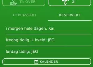 Reservasjon / Booking