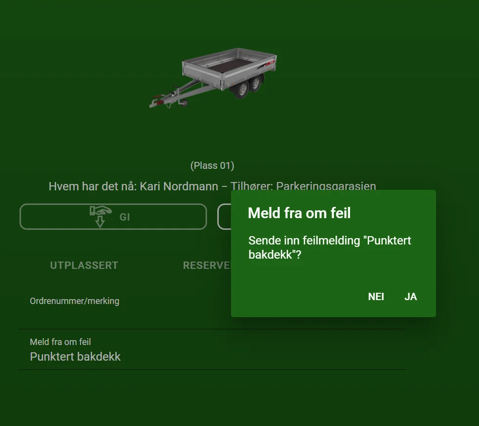Verktøy med feil/mangler?